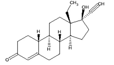 image of Levonorgestrel chemcial structure - chemical structure 1
